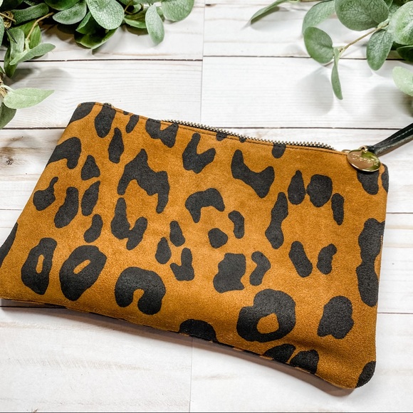 Clare V. Suede Leopard Clutch - Picture 3 of 5